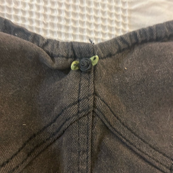 Black Denim-Like Strapless Dress - Picture 2 of 4